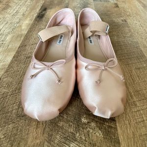 NWOT AUTHENTIC!!!! PINK MIU MIU BALLERINA FLATS